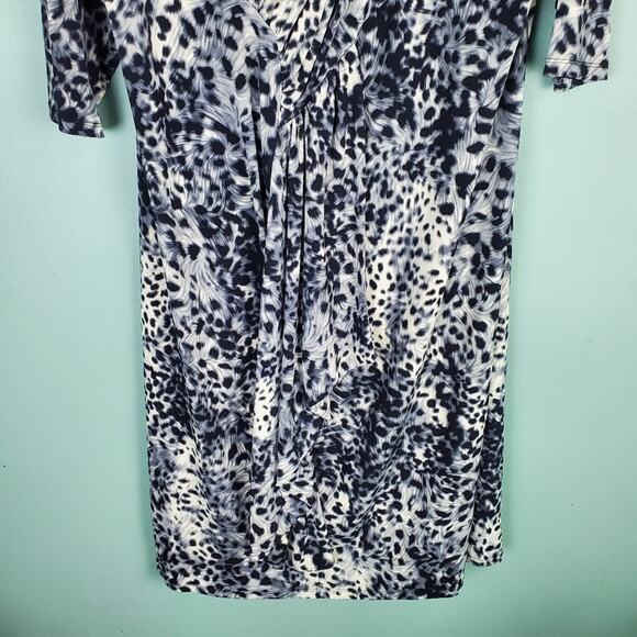Lane Bryant Womens Ruffle Faux Wrap Leopard Print Midi Dress Size 14/16 - Picture 4 of 7